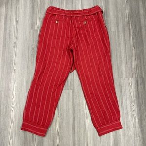 Cherry Red Banana Republic striped pants, size 0